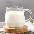 400 ml Klar borosilikat som dricker mjölkkaffe glas kopp